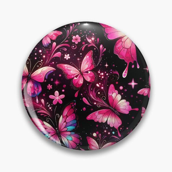 Item preview, Neon Pink Sparkle Butterfilies designed and sold by clipify.