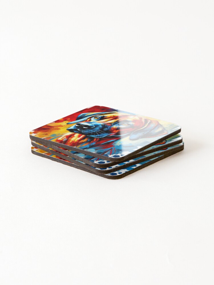 Thumbnail 4 of 5, Coasters (Set of 4), Rhodesian Ridgeback 4 designed and sold by ChrisButler.