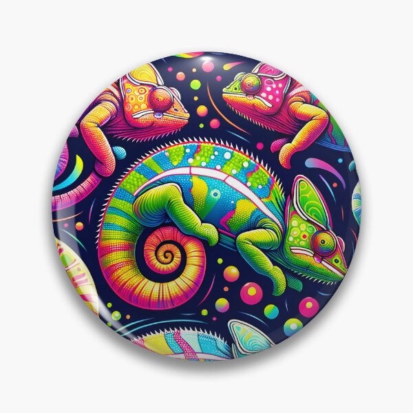 Item preview, Rainbow Chameleons Pattern designed and sold by clipify.