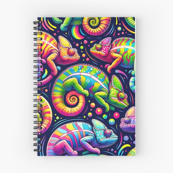 Item preview, Rainbow Chameleons Pattern designed and sold by clipify.