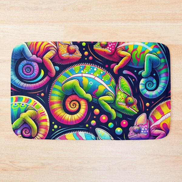 Item preview, Rainbow Chameleons Pattern designed and sold by clipify.