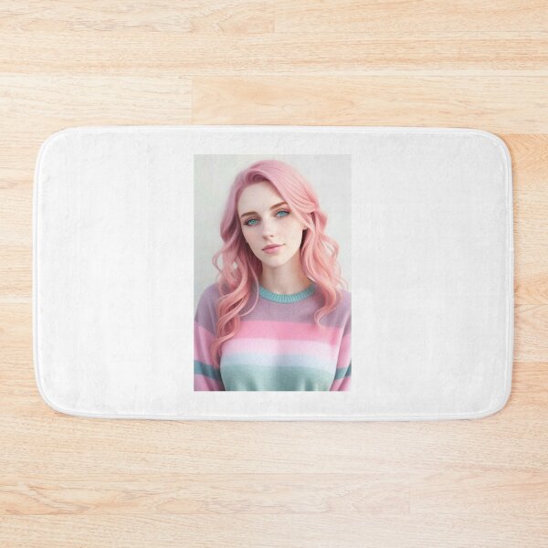 Item preview, Beautiful pink hair girl with deep blue eyes designed and sold by KinkyGear.