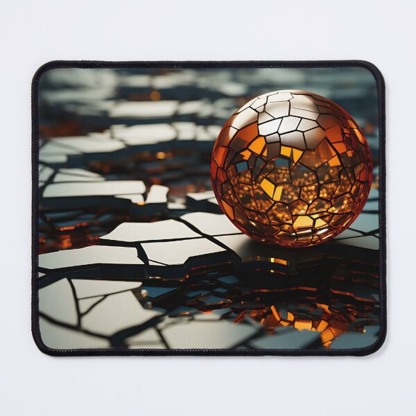 Item preview, Geometric - Sphere Orange and Grey designed and sold by KootenayDesigns.