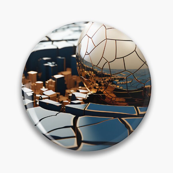 Item preview, Geometric - Sphere White and Blue designed and sold by KootenayDesigns.