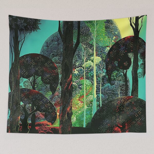 Item preview, Eyvind Earle, 1916-2000 United States, Original Paintings by Eyvind Earle, Eyvind Earle Magic Realism designed and sold by J-Oua.