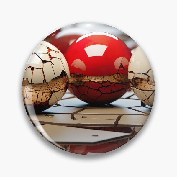 Item preview, Geometric - Spheres White and Red designed and sold by KootenayDesigns.