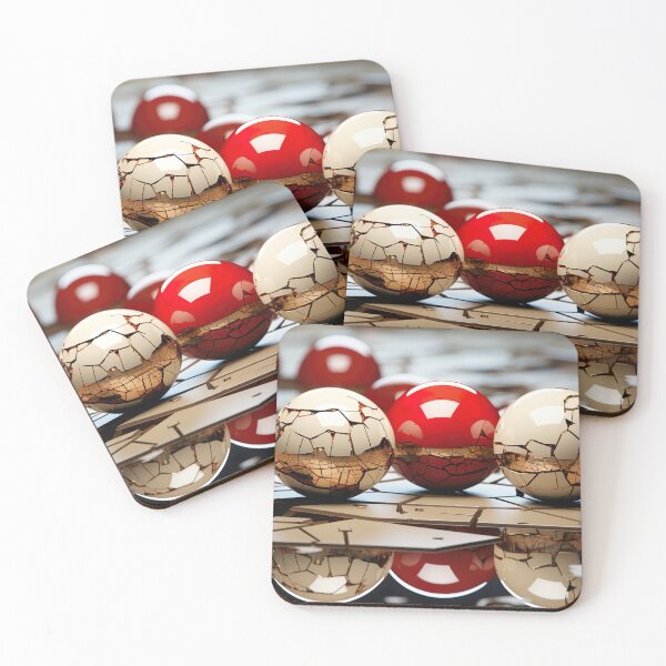 Item preview, Geometric - Spheres White and Red designed and sold by KootenayDesigns.