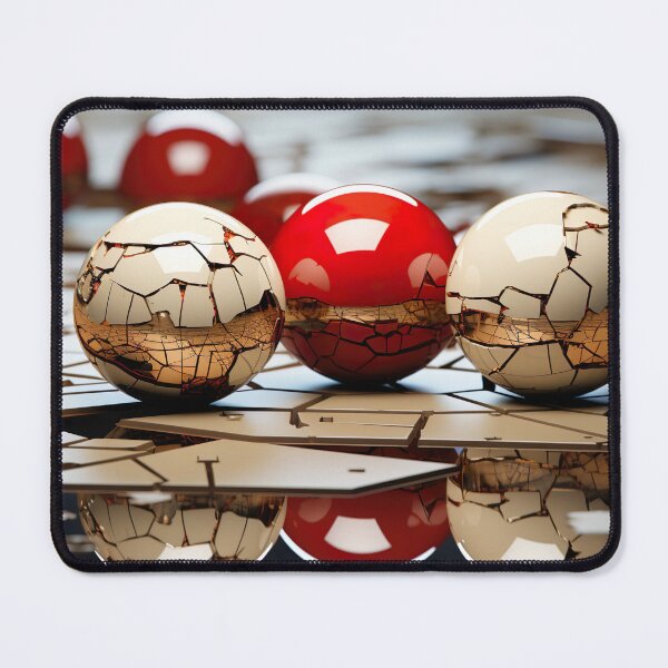 Item preview, Geometric - Spheres White and Red designed and sold by KootenayDesigns.