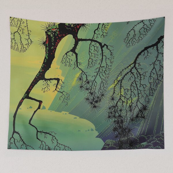 Item preview, Eyvind Earle, 1916-2000 United States, Original Paintings by Eyvind Earle, Eyvind Earle Magic Realism designed and sold by J-Oua.