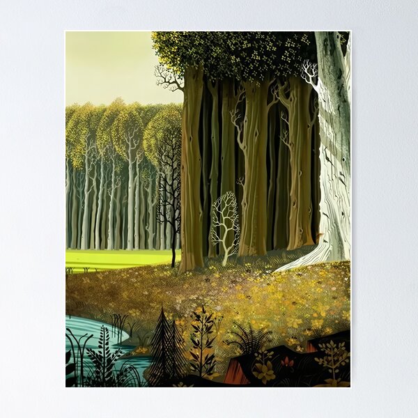 Item preview, Eyvind Earle, 1916-2000 United States, Original Paintings by Eyvind Earle, Eyvind Earle Magic Realism designed and sold by J-Oua.
