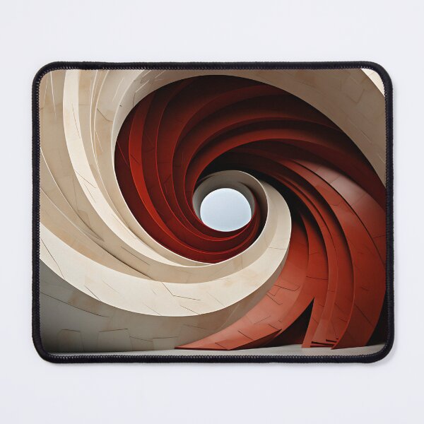 Item preview, Geometric - Spiral Beige and Red designed and sold by KootenayDesigns.