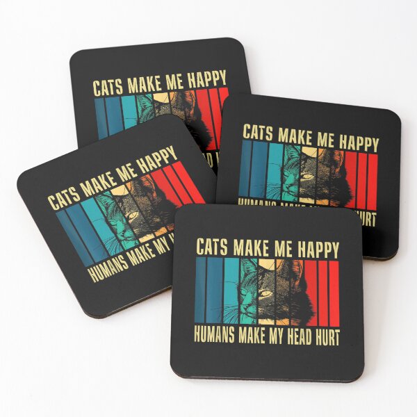 Item preview, Los gatos me hacen feliz Los humanos me hacen doler la cabeza Gato designed and sold by Peggy-Fashion.