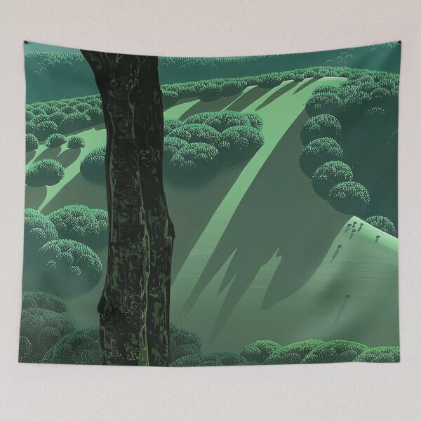 Item preview, Eyvind Earle, 1916-2000 United States, Original Paintings by Eyvind Earle, Eyvind Earle Magic Realism designed and sold by J-Oua.