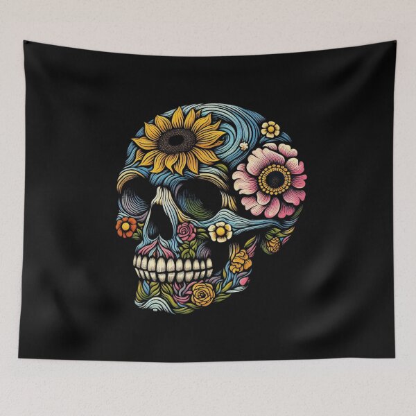 Item preview, Skull Flower - Van goh inspired designed and sold by JopangStyles.