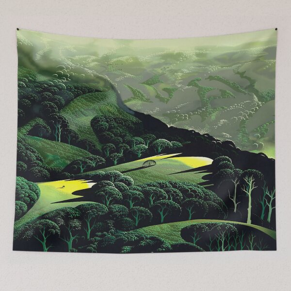 Item preview, Eyvind Earle, 1916-2000 United States, Original Paintings by Eyvind Earle, Eyvind Earle Magic Realism designed and sold by J-Oua.