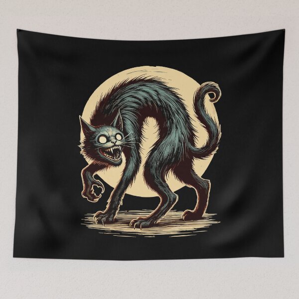 Item preview, Creepy Cat Black Witch Cat Halloween designed and sold by LuminOrb.