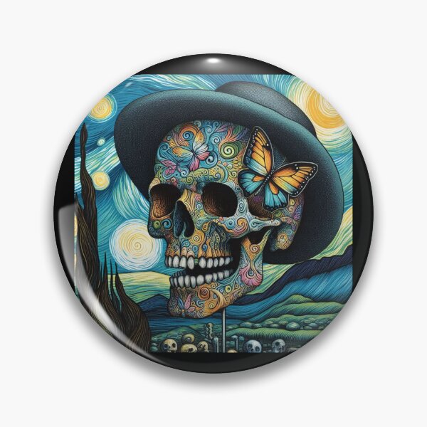 Item preview, Skull Flower - Van goh inspired 3 designed and sold by JopangStyles.