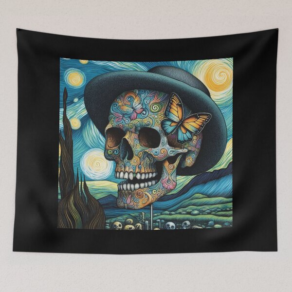 Item preview, Skull Flower - Van goh inspired 3 designed and sold by JopangStyles.