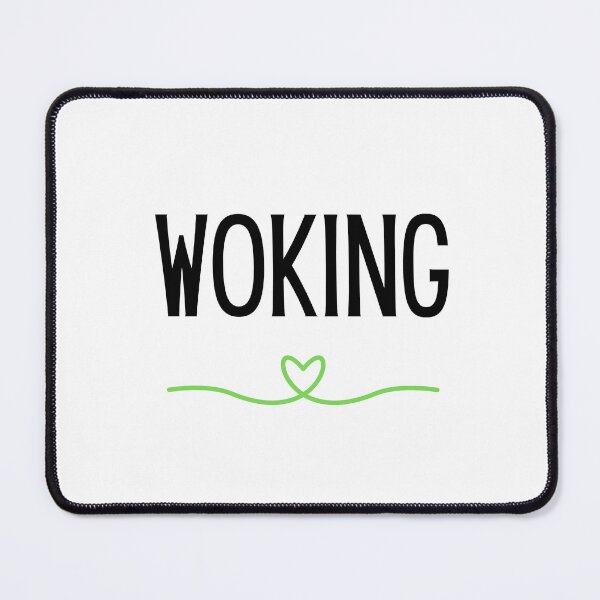 Item preview, Woking with Green Heart – Hometown Pride - That Surrey Life designed and sold by ThatSurreyLife.