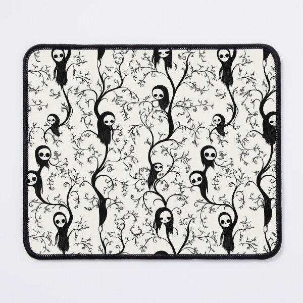 Item preview, "Ghostly Damask" - Dark Print with Skulls designed and sold by Raul Divaine.
