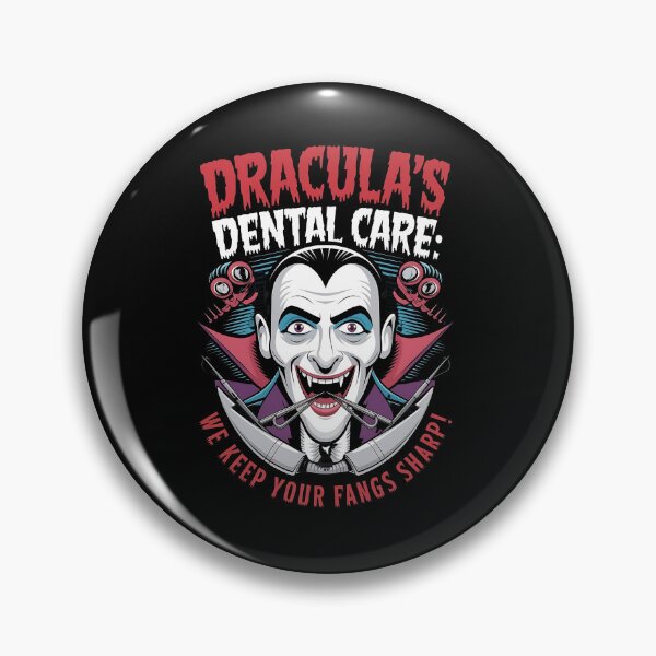Item preview, Dracula’s Dental Care: We Keep Your Fangs Sharp | Halloween | Dracula Dental Care designed and sold by DesignDazzles.