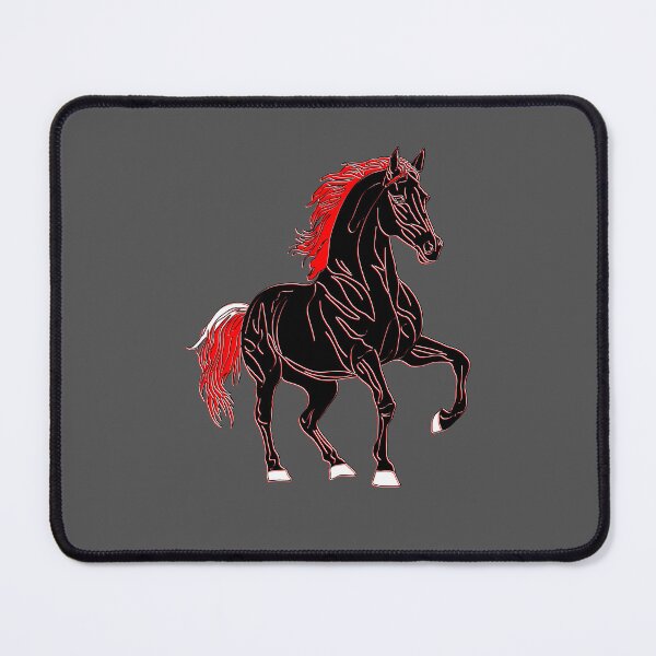 Item preview, Dynamic Black and Red Horse Illustration designed and sold by 4rpixs.