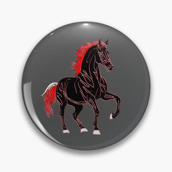Item preview, Dynamic Black and Red Horse Illustration designed and sold by 4rpixs.