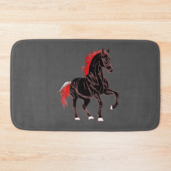 Item preview, Dynamic Black and Red Horse Illustration designed and sold by 4rpixs.