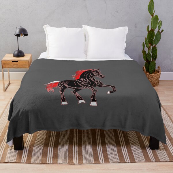 Item preview, Dynamic Black and Red Horse Illustration designed and sold by 4rpixs.