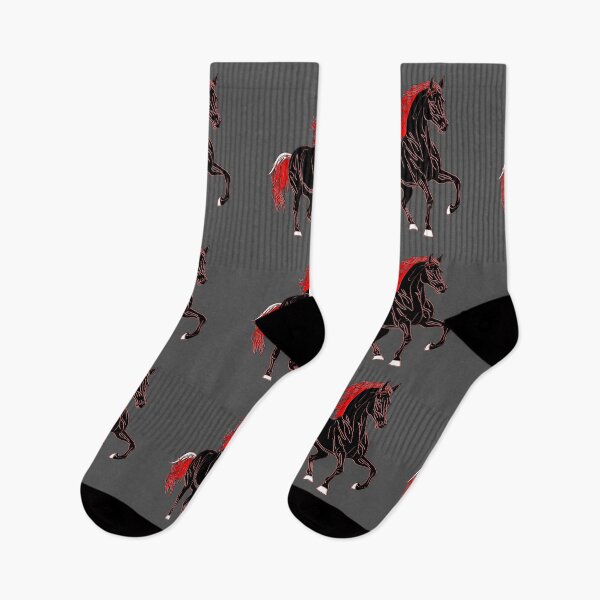 Item preview, Dynamic Black and Red Horse Illustration designed and sold by 4rpixs.