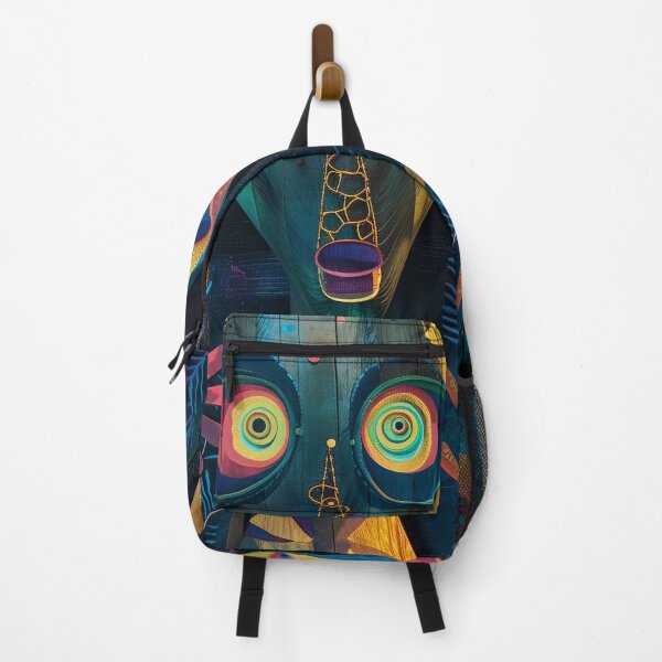 Item preview, cute colorful monster with flowers-neon multicolor digital painting designed and sold by minazareei.