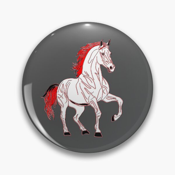 Item preview, Dynamic white and Red Horse Illustration designed and sold by 4rpixs.