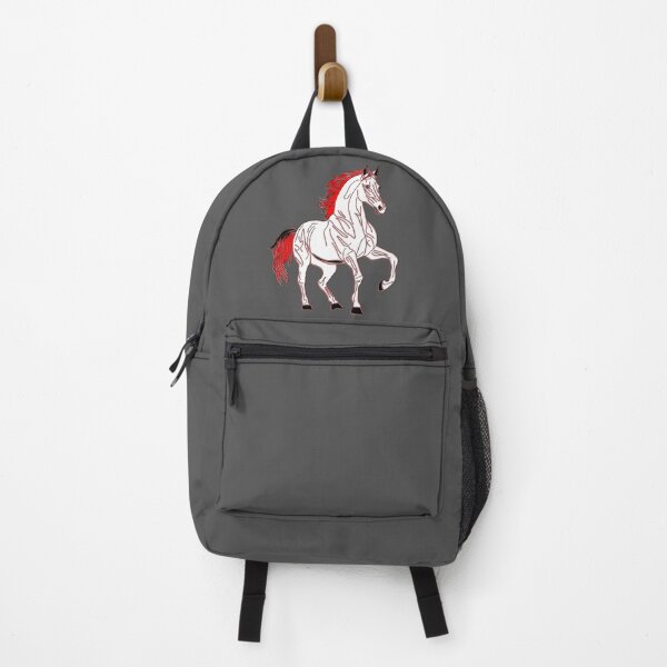 Item preview, Dynamic white and Red Horse Illustration designed and sold by 4rpixs.
