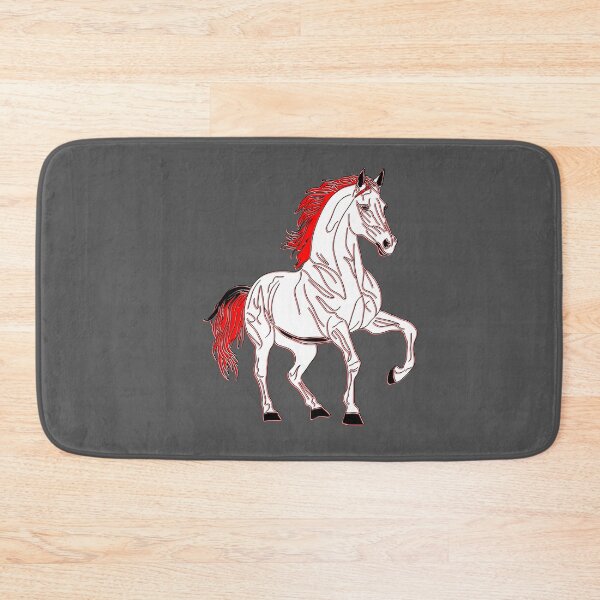 Item preview, Dynamic white and Red Horse Illustration designed and sold by 4rpixs.