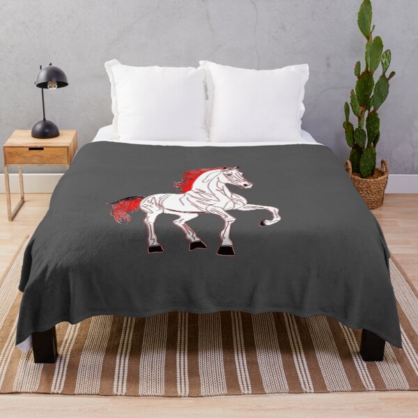 Item preview, Dynamic white and Red Horse Illustration designed and sold by 4rpixs.