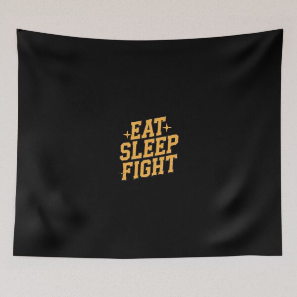 Item preview, Martial arts eat sleep fight BJJ box kick-boxing black designed and sold by Newhyperion.