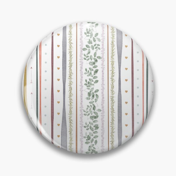 Item preview, Pretty pastel leaves and stripes print designed and sold by Blankcanvasbym.