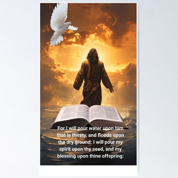 Making a Way Fine Art Print of Jesus Christ & Child, Parting Waters, White 2024 Dove / Christian Art Spiritual Religious