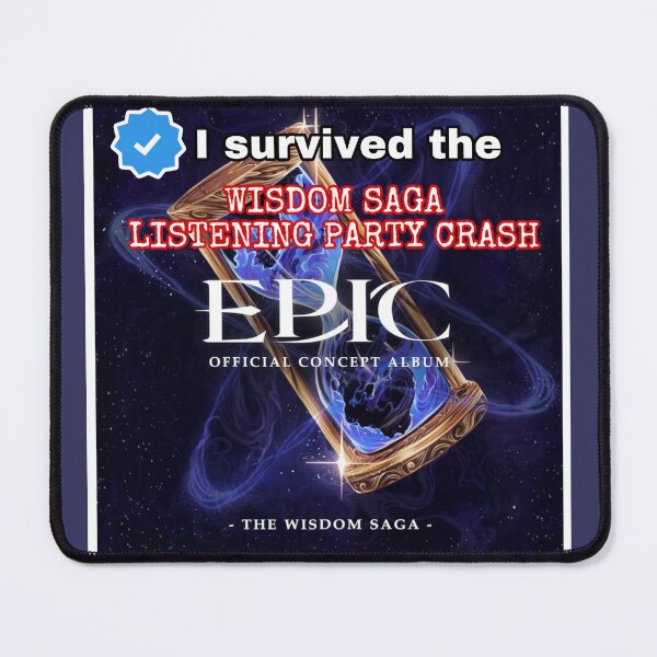 Item preview, I survived the wisdom saga listening party crash designed and sold by sapphicandwilde.
