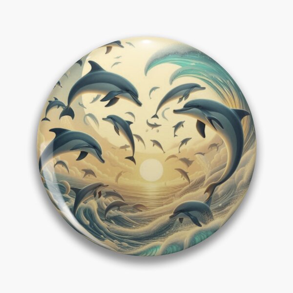 Item preview, Multiple Dolphins Jumping Out of the Sea Pattern designed and sold by choder61.