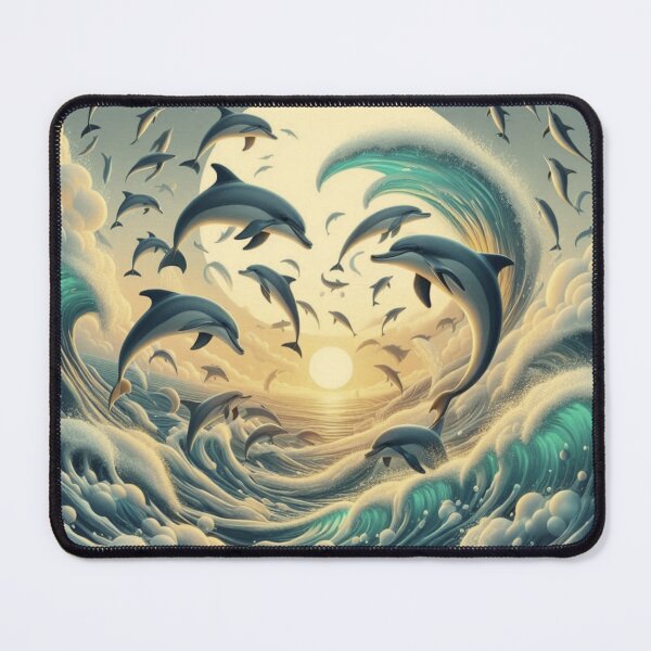 Item preview, Multiple Dolphins Jumping Out of the Sea Pattern designed and sold by choder61.