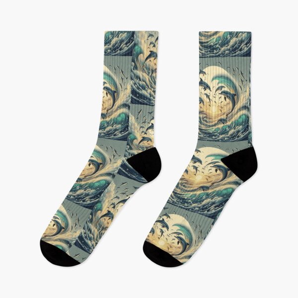 Item preview, Multiple Dolphins Jumping Out of the Sea Pattern designed and sold by choder61.
