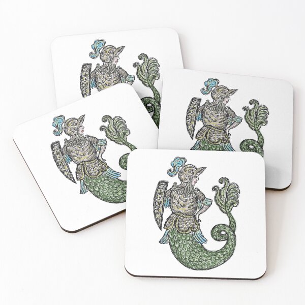 Item preview, Medieval Creature Meme - Warrior Mermaid designed and sold by VintageManiac.
