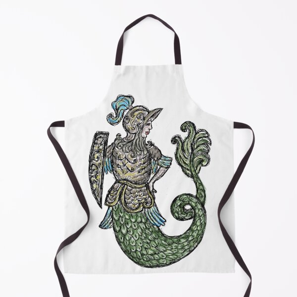 Item preview, Medieval Creature Meme - Warrior Mermaid designed and sold by VintageManiac.