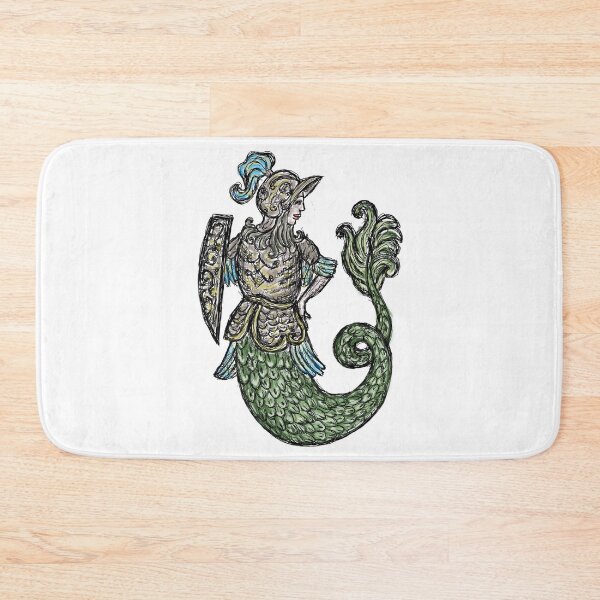 Item preview, Medieval Creature Meme - Warrior Mermaid designed and sold by VintageManiac.