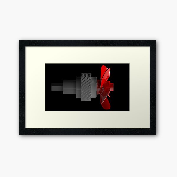 Propeller with helical gear Framed Art Print