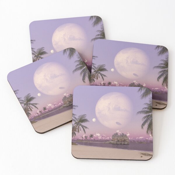 Item preview, Planetscape in the tropics with palm trees designed and sold by Gaia Dream Creation.