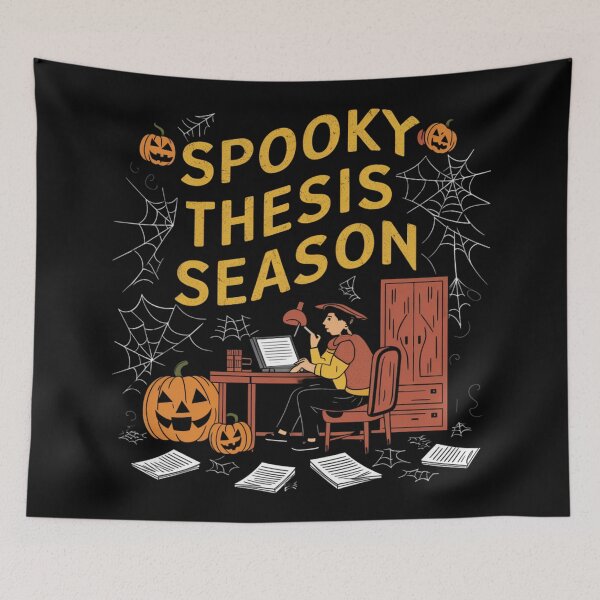 Item preview, spooky thesis season, funny masters and PhD Halloween designed and sold by NoetherSym.