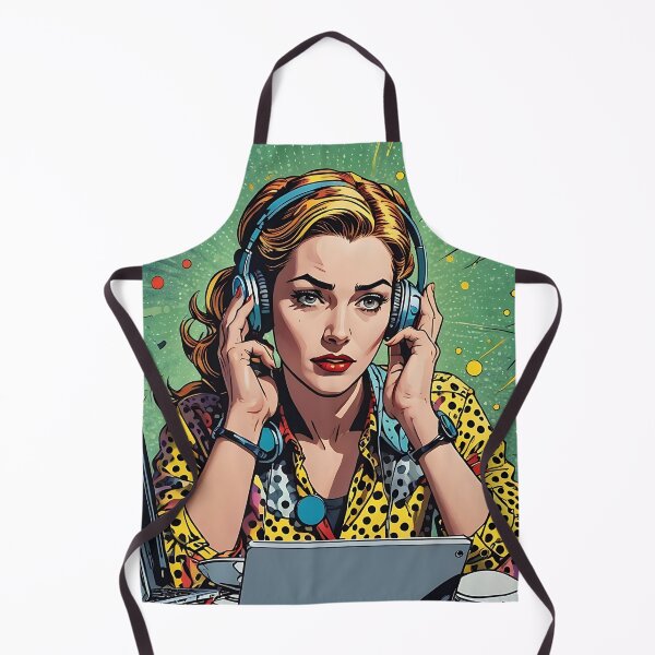 Item preview, Tech Overload: Pop Art Woman Under Stress designed and sold by daila70.