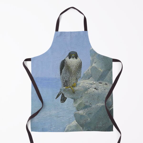 Item preview, 1896 a peregrine falcon on a chalk cliff | portrait wilderness oil on canvas painting print | by George Edward Lodge designed and sold by Jéanpaul Ferro.